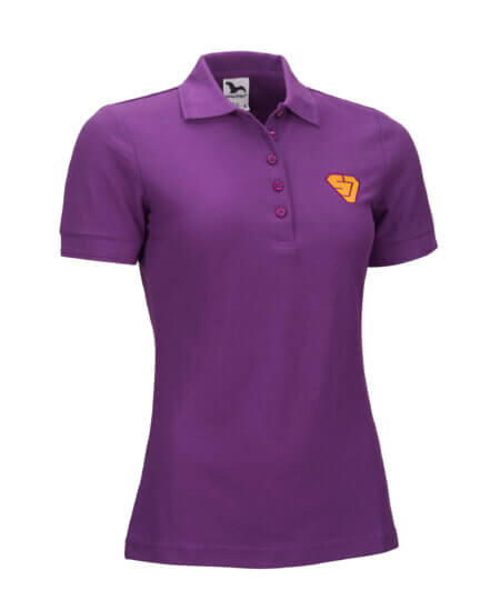 Jymy pikee paita - Ladyfit (violetti, JYMY logo)
